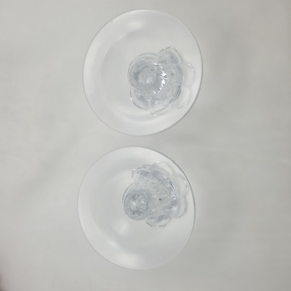 Heisey Sunflower Crystal Candle Holders - Picture 3 of 15